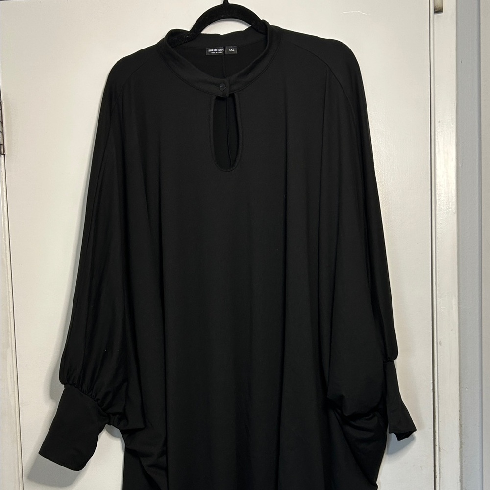 Shein Curve Black Long Sleeve Dress 1XL